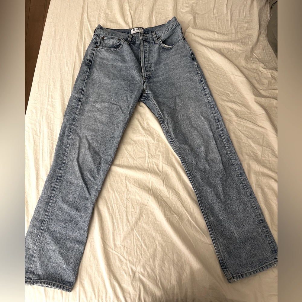 Agolde Riley High Rise Straight Crop - Picture 2 of 3